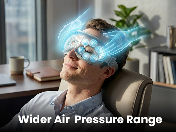 eye massager with heat and cooling Voice control