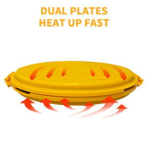 dual plates heat up fast