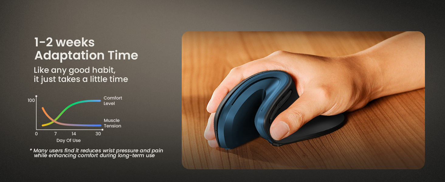 Bluetooth Rechargeable Vertical Mouse