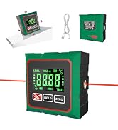 Comodico Digital Angle Finder with Laser, 4 Side Magnetic Angle Gauge Cube Inclinometer with Back...