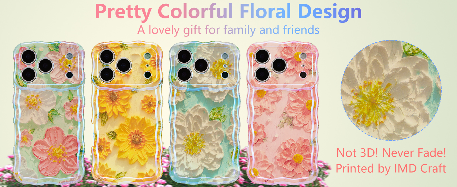oil painting flower phone case colorful case