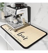 DK177 Coffee Mat Coffee Bar Mat Hide Stain Absorbent Drying Mat with Waterproof Rubber Backing Fi...