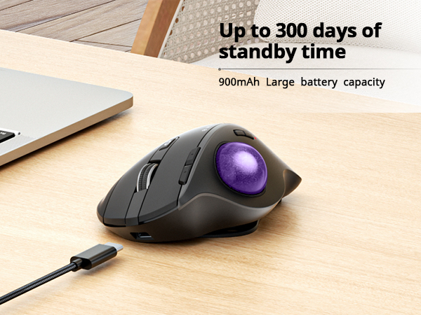 EM01 NL Ergonomic Trackball Mouse