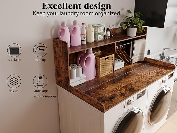 Wooden Washer Dryer Countertop