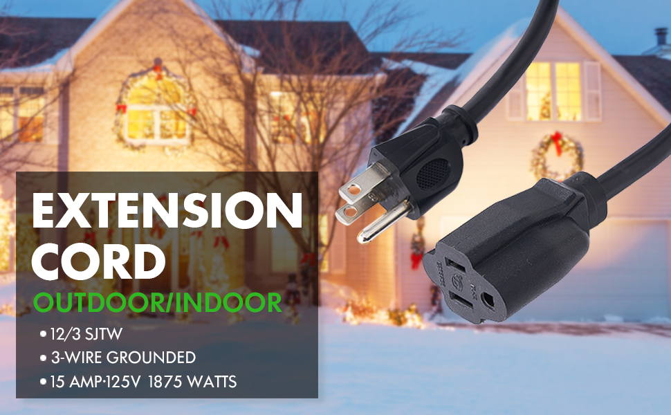 black extension cord