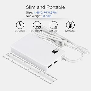 90W LVSUN Slim Universal Laptop Charger for Multiple Devices for Lenovo HP Toshiba Samsung Power Sup