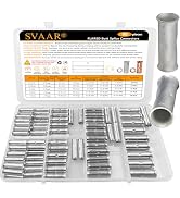 90PCS 4-12 AWG Non-Insulated Butt Splice Connectors Kit 12-4 Gauge Uninsulated Splice Connectors ...