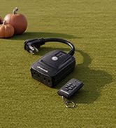 DEWENWILS Light Sensor Timer Waterproof, Plug in Timer Switch, 100 ft Range Remote Control with 2...