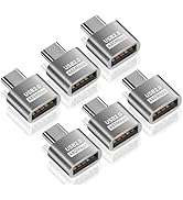 Duttek USB2.0 to USB C Adapter 6 Pack, USB Type C Male to USB 2.0 Type A Female Extension Connect...