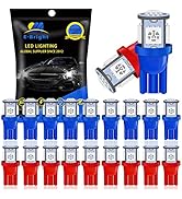 YM E-Bright T10 194 LED Bulb 168 2825 W5W 5050 5SMD Replacement for Truck Bus Interior Lights Cle...