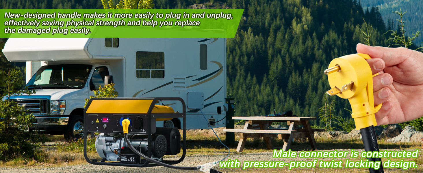 30 Amp to 110V RV/Generator Distribution Adapter Cord