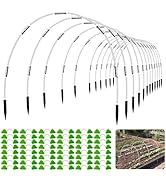 72 PCS Greenhouse Hoops for DIY Grow Tunnel Set, Garden Hoops for Raised Beds Row Cover, Flexible...
