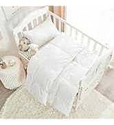 Toddler/Travel/Crib Goose Down Comforter Duvet/Blanket Multifunctional,100% Organic Cotton Washab...