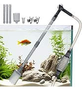 AQQA Manual Aquarium Vacuum Gravel Cleaner Siphon Water Changer Fish Tank Cleaning Kit for Gravel...