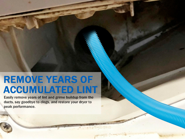 Dryer Vent Cleaner Kit - Compatible Universal Vacuum Attachment Hose