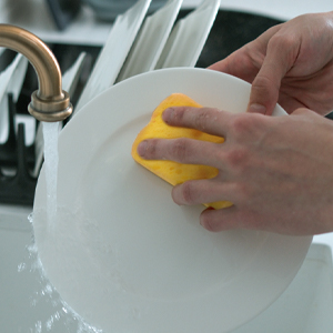 The sponge is made of high-quality wood pulp, soft in texture and dense in strength. 