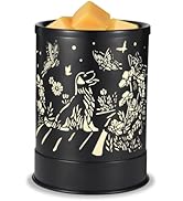 nawaza Metal Wax Melts Warmer 2-in-1 Electric Fragrance Candle Wax Melter and Wax Cubes with LED ...