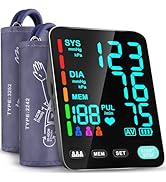 YONLO Blood Pressure Monitor, Automatic Upper Arm Blood Pressure Monitors for Home Use, 2 Blood P...