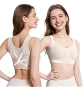 Fit Geno Posture Bra for Women: Wireless Front Closure Posture Corrector Bra with Wide Adjustable...
