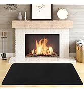 Protalwell Hearth Rugs Fireproof, Fireplace Rug, Fireplace Mat, Fireplace Rugs Fire Resistant, 60...