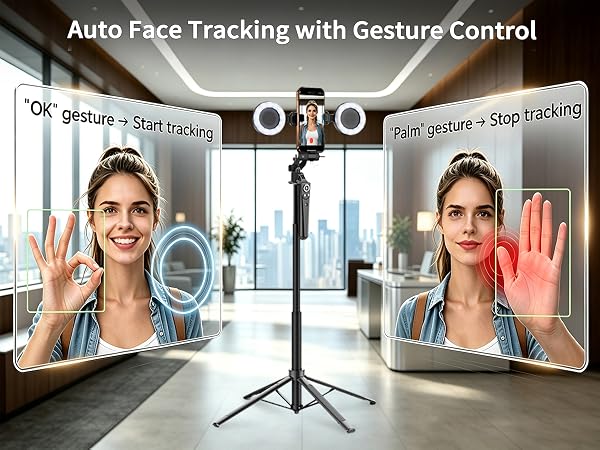Auto Face Tracking Tripod for iPhone 17