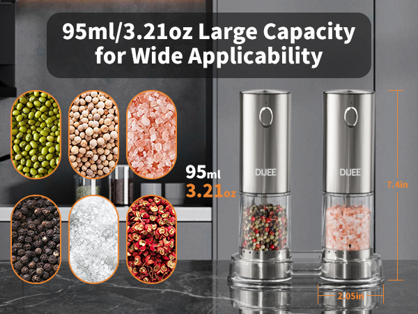 Electric Salt and Pepper Grinder Set