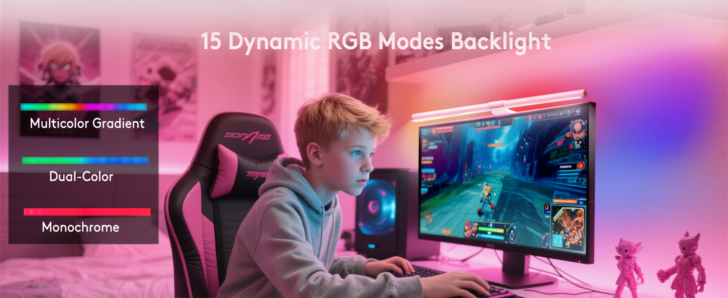 monitor light bar with backlight