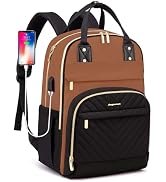 Laptop Backpack for Women Work Bag - 15.6 inch Travel Backpack with USB Charger College Bookbag W...