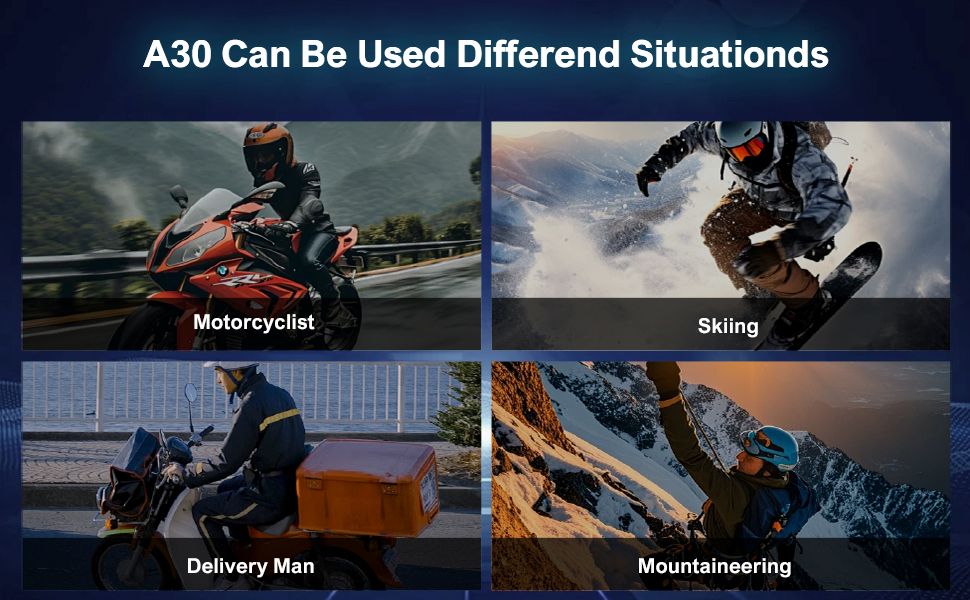 motorcycle bluetooth headset can be used differend situationds