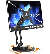 YCNEW Portable VESA Monitor Stand, Tilt &amp; Rotation Joints Use Metal Hinges, Foldable Aluminum Des...