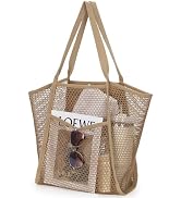 F-color Mesh Beach Bag Family - Large Tote Bag for Cruise Pool Toys Beach Vacation Essentials