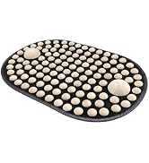 KEAJVXT Wood Acupressure Foot Massage Mat, Portable Foldable Foot Pressure Point Pad for Stress R...