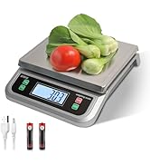Large Kitchen Scale 40kg Food Scales for Kitchen with Tare and Pcs Funtion 88lbs Stainless Stee T...