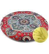 Sigmat Memory Foam Seat Cushion Anti-Slip Soft Round Stool Cushion Chair Pad 16 Inch Floral