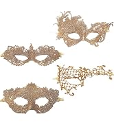 TFTSR Masquerade Masks for Women Couples,Men Mardi Gras Masks,Girls Black Gold Lace Masks,Adults ...
