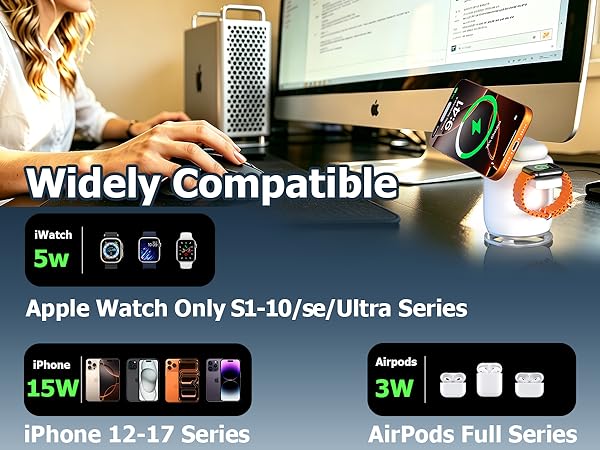 Wireless Magnetic Charging Station for phones