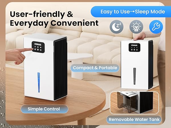 user friendly dehumidifier