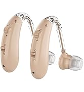 Ambitelligence Hearing Amplifier Aids for Seniors Rechargeable with Noise Canceling, Hearing Ampl...