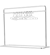 Toddmomy Shelf Bracket 1 Set Mini Doll Clothes Rack Mini Doll Clothes Hanger Doll Garment Rack wi...