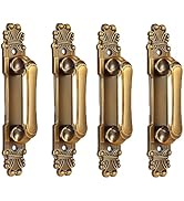 Natudeco 4Pcs European Style Door Handle Vintage Cabinet Door Pull Handles Sliding Door Handle fo...