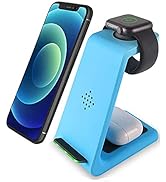 Wireless Charger iPhone Qi 3 in 1 Fast Wireless Charging Station Stand Dock Pad Travel Journey Gi...