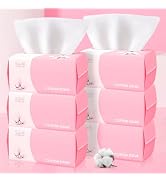 Disposable Face Towel 100 Count for Washing Soft Cotton Dry Wipes Facial Cloths Towelettes for Wa...