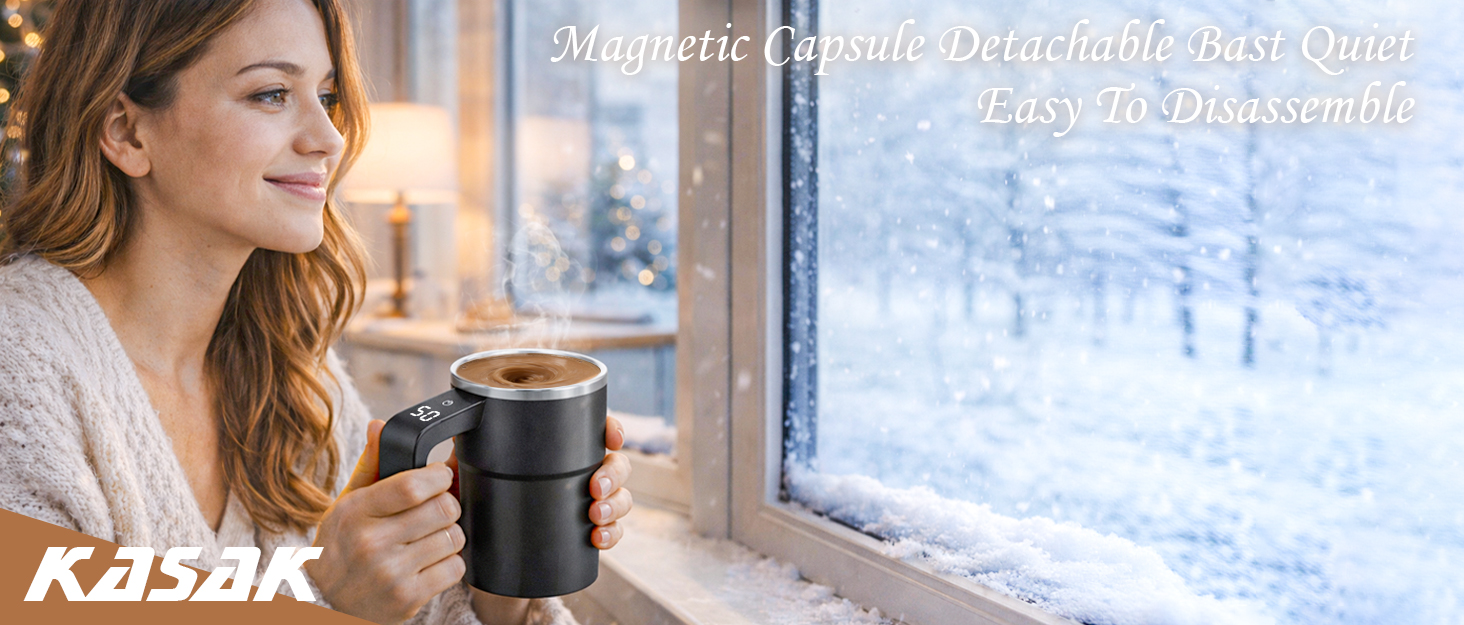 automatic magnetic stirring coffee mug