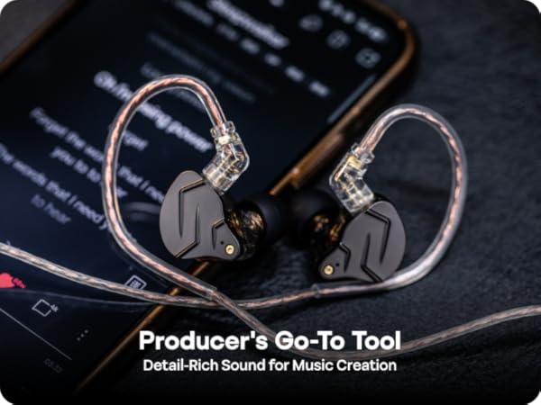 Linsoul KZ ZSN Pro Dual Driver 1BA+1DD Hybrid Metal Earphones HiFi in-Ear Monitor