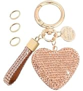 Keychain for Women Girls Bling Heart Key Chain Accessories for Key/Backpack Bag Charm Decoration