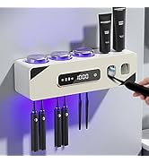 Automatic Toothpaste Dispenser,Rechargeable Toothbrush Holders for Bathrooms,3 Cups Electric Toot...