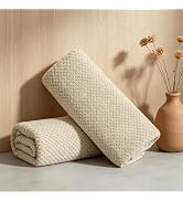 Oliven 2 Pcs Camel Hand Towel Set 16"x31" Soft Highly Absorbent Quick Dry Bathroom Towels Polyest...