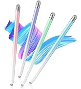 Stylus Pens for Touch Screens, 4PCS Stylus Pen for iPad with Precision Double Fiber Tips, Compati...