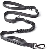 Cdycam Tactical Dog Leash Heavy Duty Bungee 5FT Adjustable Military Dog Leash with Car Seat Belt ...