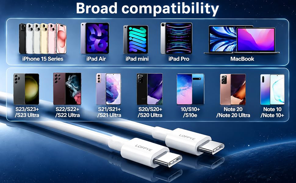 10ft usb c cable fast charging